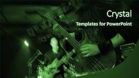  Presentation with heavy metal - Beautiful presentation featuring heavy metal - guitarist on stage backdrop and a wine colored foreground