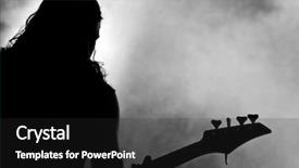  Presentation with heavy metal - Colorful presentation enhanced with heavy metal - guitarist silhouette backdrop and a dark gray colored foreground