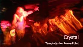  Presentation with concert - Slide deck enhanced with heavy metal - people at the concert background and a wine colored foreground