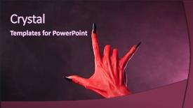  Presentation with heavy metal - Theme enhanced with heavy metal symbol halloween theme background and a wine colored foreground