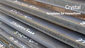  Presentation with stainless steel - Cool new presentation theme with heavy plates made of steel backdrop and a gray colored foreground