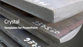  Presentation with steel fabrication - Presentation theme having heavy plates made of steel background and a dark gray colored foreground