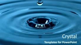  Presentation with rain water falling - Colorful presentation theme enhanced with heavy rain - water drops are falling down backdrop and a ocean colored foreground