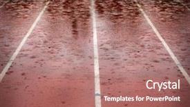  Presentation with race track rain - Colorful slides enhanced with heavy rain drops falling backdrop and a coral colored foreground