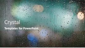  Presentation with rain - Cool new presentation with heavy-rain-on-the-glass backdrop and a seafoam green colored foreground