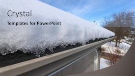  Presentation with gutter - Amazing slide deck having heavy-snow-on-roof backdrop and a light blue colored foreground