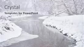  Presentation with fort - Slide set consisting of heavy-snowstorm-over-poudre-river background and a light gray colored foreground