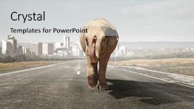  Presentation with tax - Beautiful PPT theme featuring heavy transport tax mixed media backdrop and a  colored foreground