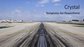  Presentation with north america - Slide deck consisting of heavy use runway at one background and a light blue colored foreground