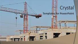  Presentation with construction work - Beautiful slides featuring heavy yard work - construction backdrop and a light blue colored foreground