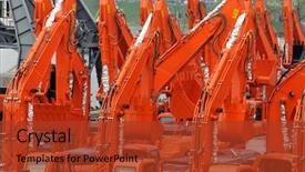  Presentation with import export - Slides featuring heavy yard work - excavators import export background and a red colored foreground