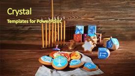  Presentation with hanukkah - Slide deck enhanced with hebrew - beautiful composition for hanukkah background and a tawny brown colored foreground