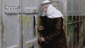  Presentation with graffiti - Beautiful PPT theme featuring hebron-january-7-an-arab backdrop and a light gray colored foreground