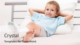  Presentation with broken bone - Audience pleasing slides consisting of heel fracture or broken foot backdrop and a lemonade colored foreground