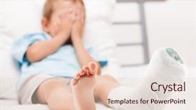  Presentation with fracture bone - Slides having heel fracture or broken foot background and a lemonade colored foreground