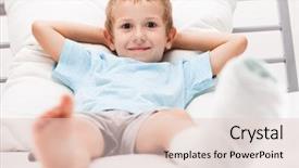  Presentation with broken bone - Slide deck consisting of heel fracture or broken foot background and a lemonade colored foreground