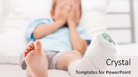  Presentation with fracture bone - Beautiful theme featuring heel fracture or broken foot backdrop and a lemonade colored foreground