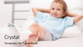  Presentation with broken bone - Slide deck featuring heel fracture or broken foot background and a lemonade colored foreground