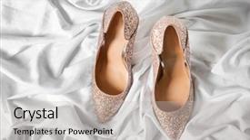  Presentation with shoes - PPT theme featuring heels - beautiful high heeled shoes background and a light gray colored foreground