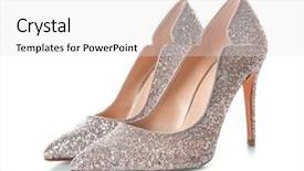  Presentation with shoes - Presentation design enhanced with heels - beautiful high heeled shoes background and a white colored foreground