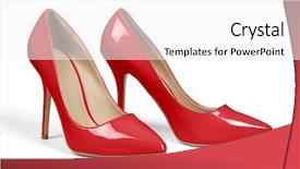  Presentation with shoes - Theme enhanced with heels - pair of red high heel background and a white colored foreground