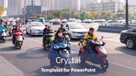  Presentation with electric bicycle - Cool new slide set with hefei-china-november-5-2019 backdrop and a ocean colored foreground