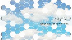  Presentation with futuristic - PPT layouts having hehagonal-clouds-futuristic-nature-background background and a light blue colored foreground