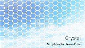  Presentation with futuristic - Slide deck consisting of hehagonal-clouds-futuristic-nature-background background and a sky blue colored foreground