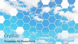  Presentation with futuristic - Slide set featuring hehagonal-clouds-futuristic-nature-background background and a arctic colored foreground