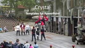  Presentation with amusement park - Audience pleasing presentation theme consisting of heide-park-germany-june-9 backdrop and a dark gray colored foreground