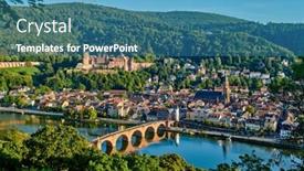  Presentation with old - Slide deck having heidelberg-town-with-old-karl background and a teal colored foreground