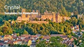  Presentation with old - Amazing slide deck having heidelberg-town-with-old-karl backdrop and a tawny brown colored foreground