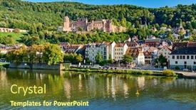  Presentation with old - Cool new PPT theme with heidelberg-town-with-old-karl backdrop and a tawny brown colored foreground