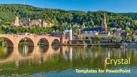  Presentation with old - Beautiful PPT theme featuring heidelberg-town-with-old-karl backdrop and a tawny brown colored foreground