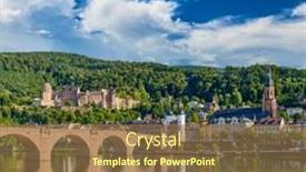  Presentation with castle - Beautiful slides featuring heidelberg-town-with-old-karl backdrop and a tawny brown colored foreground