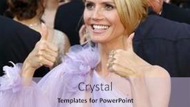  Presentation with awards - Amazing slides having heidi-klum-at-the-88th backdrop and a light blue colored foreground