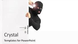  Presentation with leading through motivation - Colorful theme enhanced with heimlich - burglar with flashlight entering backdrop and a white colored foreground