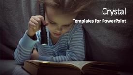  Presentation with fairy tales - Colorful slide deck enhanced with heimlich - little girl reading fairy tales backdrop and a  colored foreground