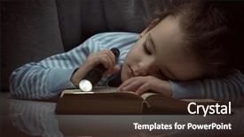  Presentation with fairy tales - Colorful slide deck enhanced with heimlich - little girl reading fairy tales backdrop and a tawny brown colored foreground