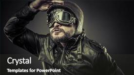  Presentation with steampunk - Slides consisting of heimlich - steampunk concept pilot vintage background and a dark gray colored foreground