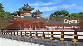  Presentation with heian - Amazing slides having heine - historic heian shrine in kyoto backdrop and a tawny brown colored foreground