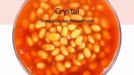  Presentation with beans - Presentation theme having heinz - baked beans in tomato sauce background and a  colored foreground