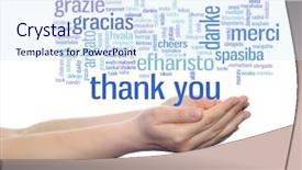  Presentation with friendship day - Cool new PPT theme with held in hands different language backdrop and a sky blue colored foreground