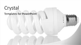  Presentation with energy saving and building - Colorful PPT theme enhanced with helice - energy saving lamp isolated backdrop and a  colored foreground