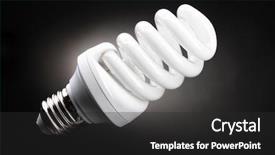  Presentation with saving - PPT layouts featuring helice - energy saving lamp on black background and a  colored foreground