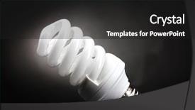  Presentation with saving - Colorful presentation design enhanced with helice - energy saving lamp on black backdrop and a  colored foreground