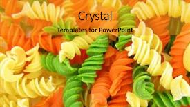  Presentation with yellow orange - Beautiful presentation design featuring helice - fusilli pasta green yellow backdrop and a gold colored foreground
