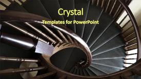  Presentation with climbing stairs - Theme consisting of helice - spiral staircase in building climbing background and a wine colored foreground