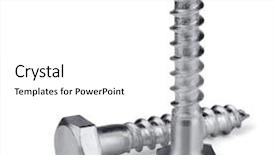 Presentation with stainless steel - Presentation theme featuring helice - two stainless steel lag bolts background and a white colored foreground