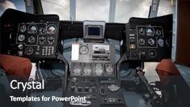  Presentation with helicopter - Cool new presentation theme with instrumentation control - inside view of the helicopter backdrop and a dark gray colored foreground